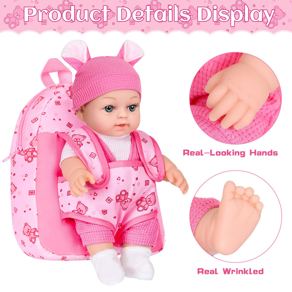 Feeding bottle shown with the Dotvosy doll for mealtime play.
