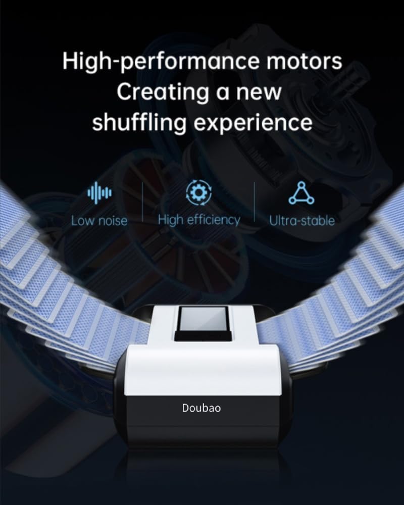 Doubao Card Shuffler 2-deck capacity suits poker, UNO, and more.