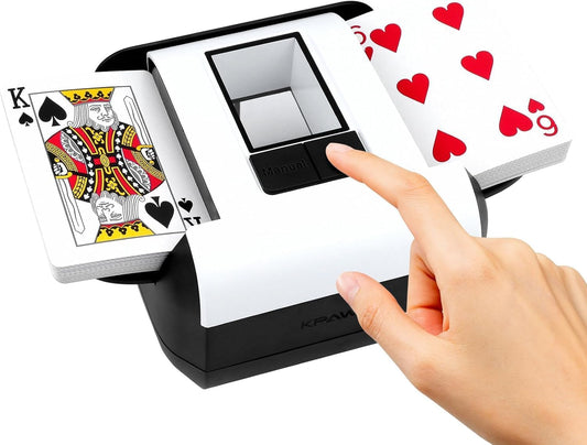 Doubao Card Shuffler auto shuffle for quick, hands-free two-deck mixing.