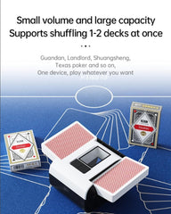 Doubao Card Shuffler USB-C charging keeps power ready.