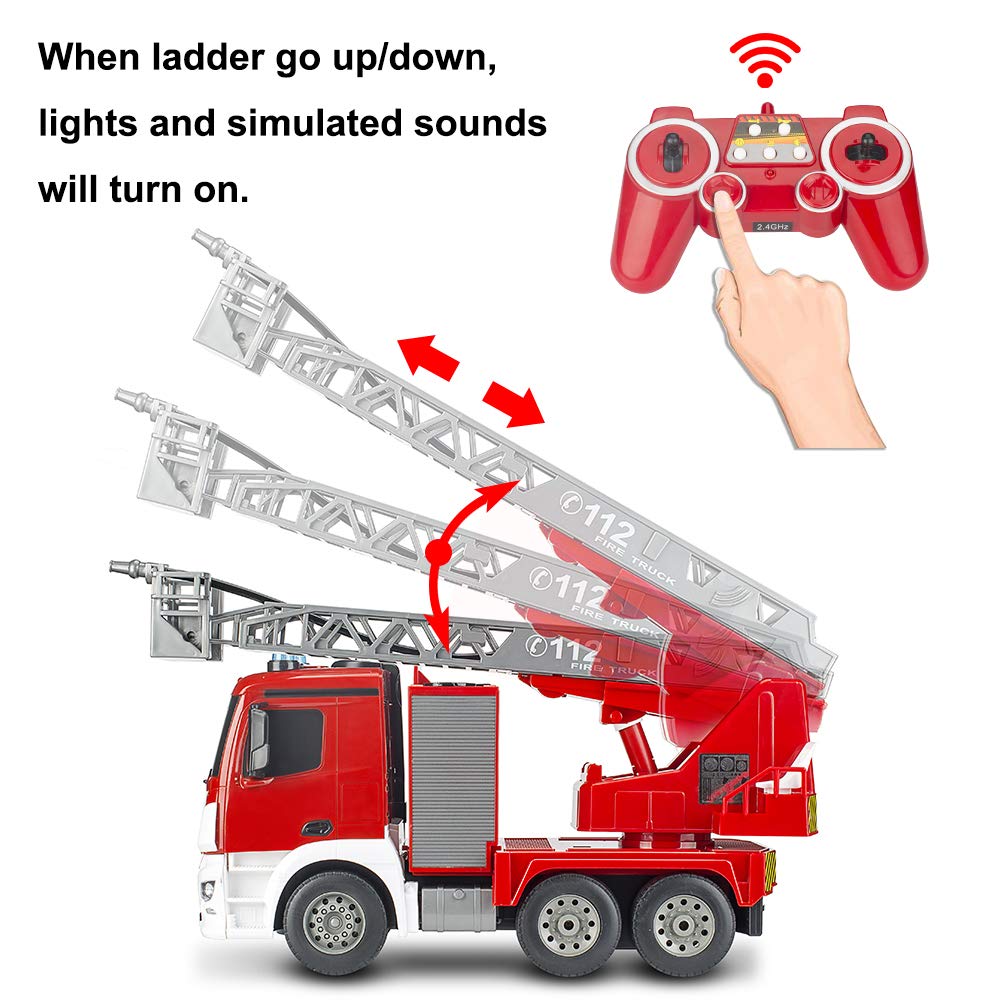 DOUBLE E Benz licensed fire truck cab control image demonstrates easy steering and responsive action.