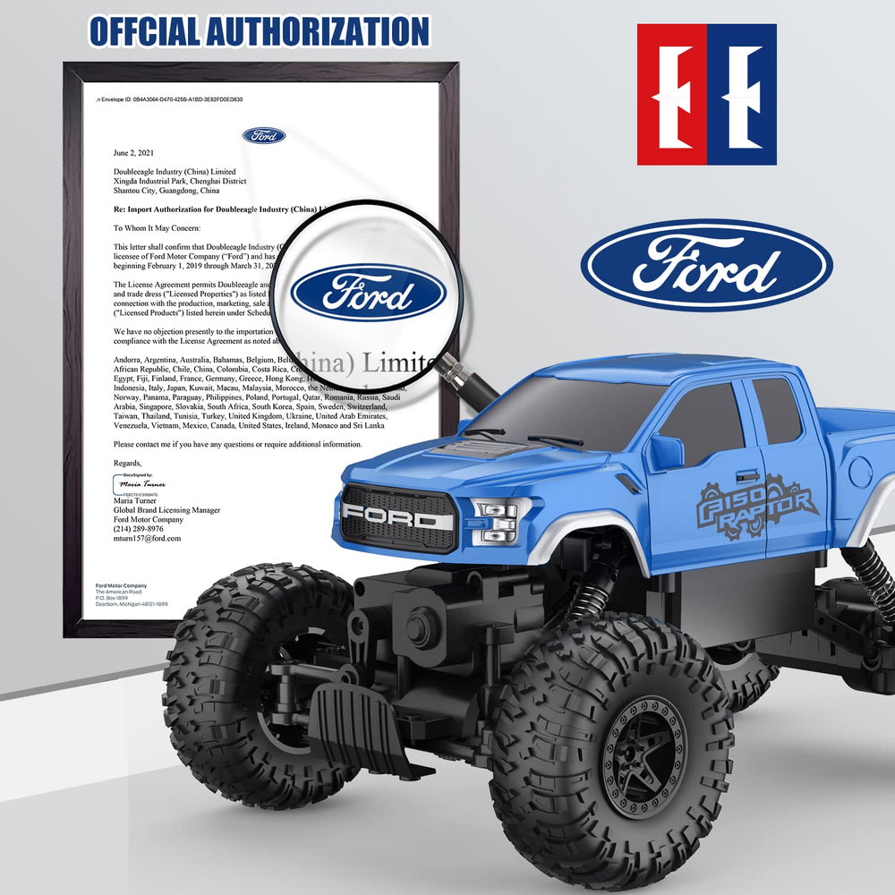 DOUBLE E Ford Raptor RC on grass showcases all-terrain performance