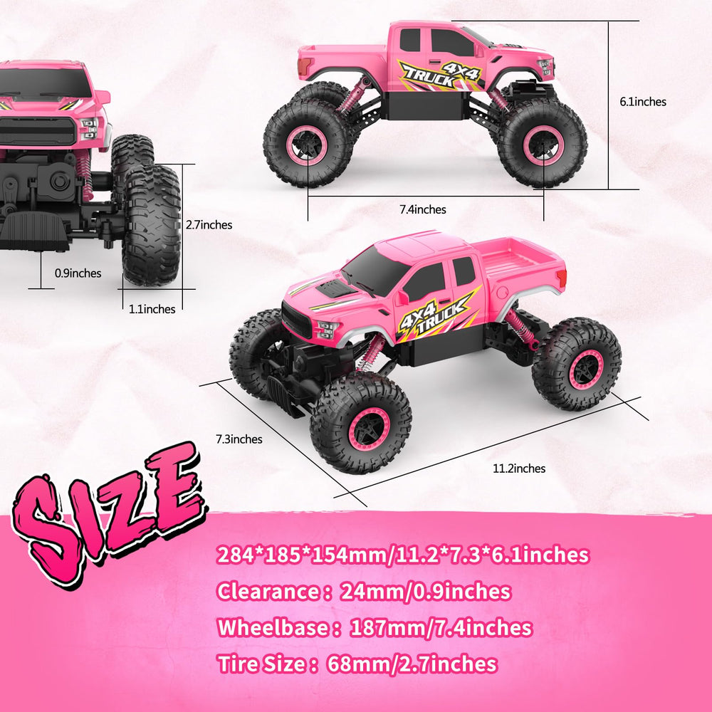 DOUBLE E Raptor F150 RC car wheel and tire detail for grip and stability.