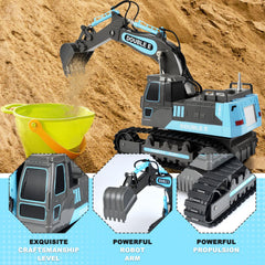 DOUBLE E excavator battery compartment showing rechargeable power