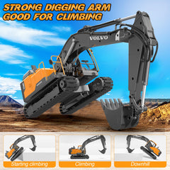 DOUBLE E Volvo 1:16 excavator packaging ready for gifting