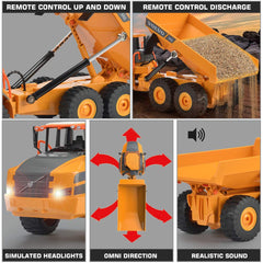DOUBLE E Volvo RC dump truck durability supports rough play and long-lasting fun