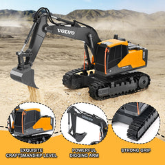 Double E Volvo RC excavator rotating cab highlights 330 degree operation for versatile play