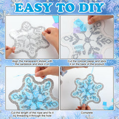 DoubleFill blue rope for easy hanging of finished snowflake ornaments.