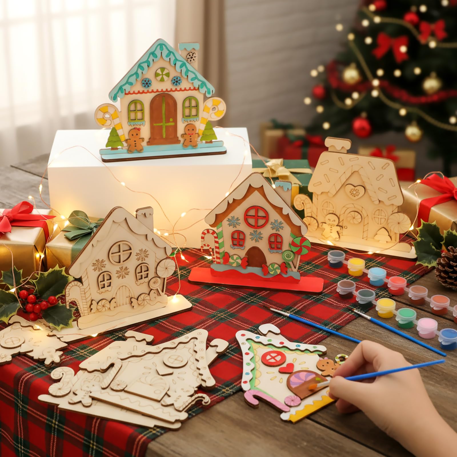 DoubleFill Christmas decoration pieces ready to hang on tree or wall.