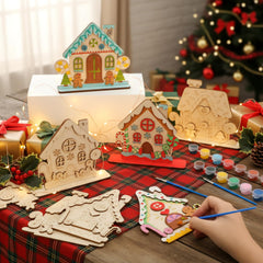 DoubleFill Christmas decoration pieces ready to hang on tree or wall.