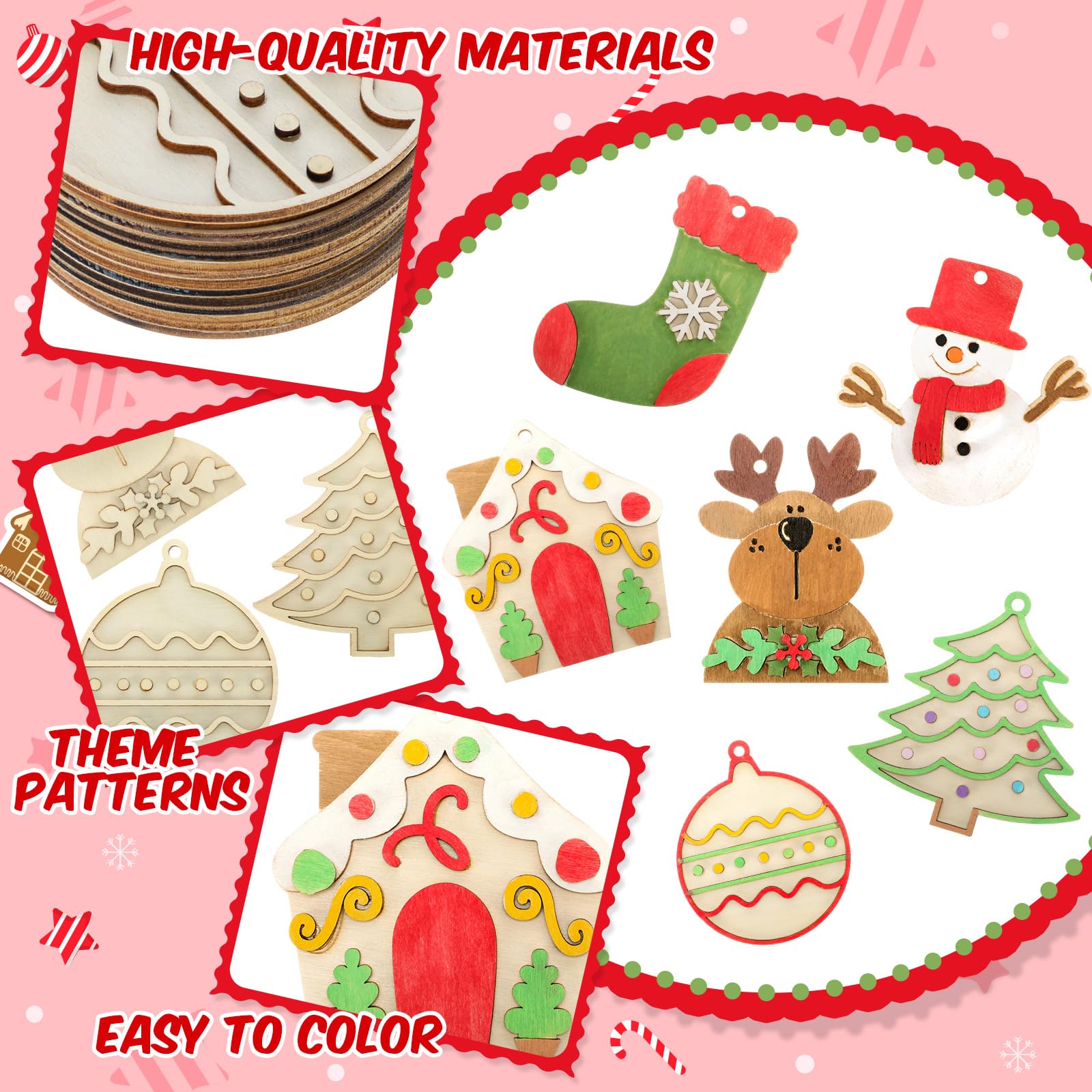 DoubleFill gingerbread-house-reindeer-ornament: colorful 3D relief adds cozy holiday character.