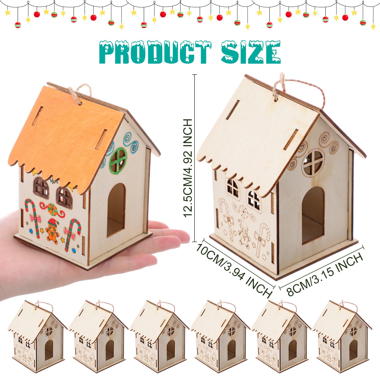 DoubleFill kids painting gingerbread houses for creative holiday crafts