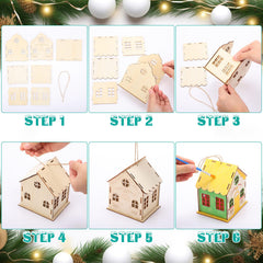 DoubleFill mini Christmas houses serve as table centerpieces and festive decor