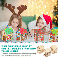 DoubleFill wooden Christmas village pieces for seasonal decor