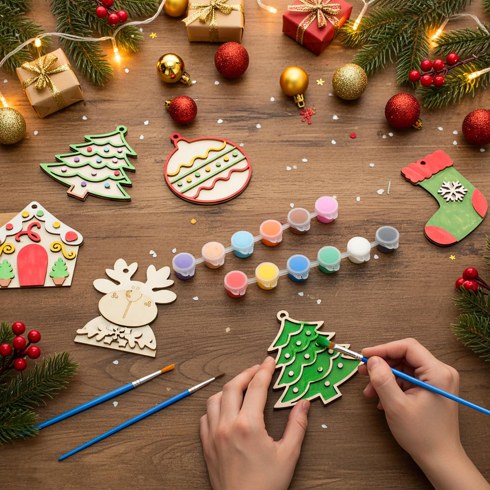 DoubleFill wooden-christmas-ornaments-collection: durable 0.5cm relief shapes for keepsake decorating.