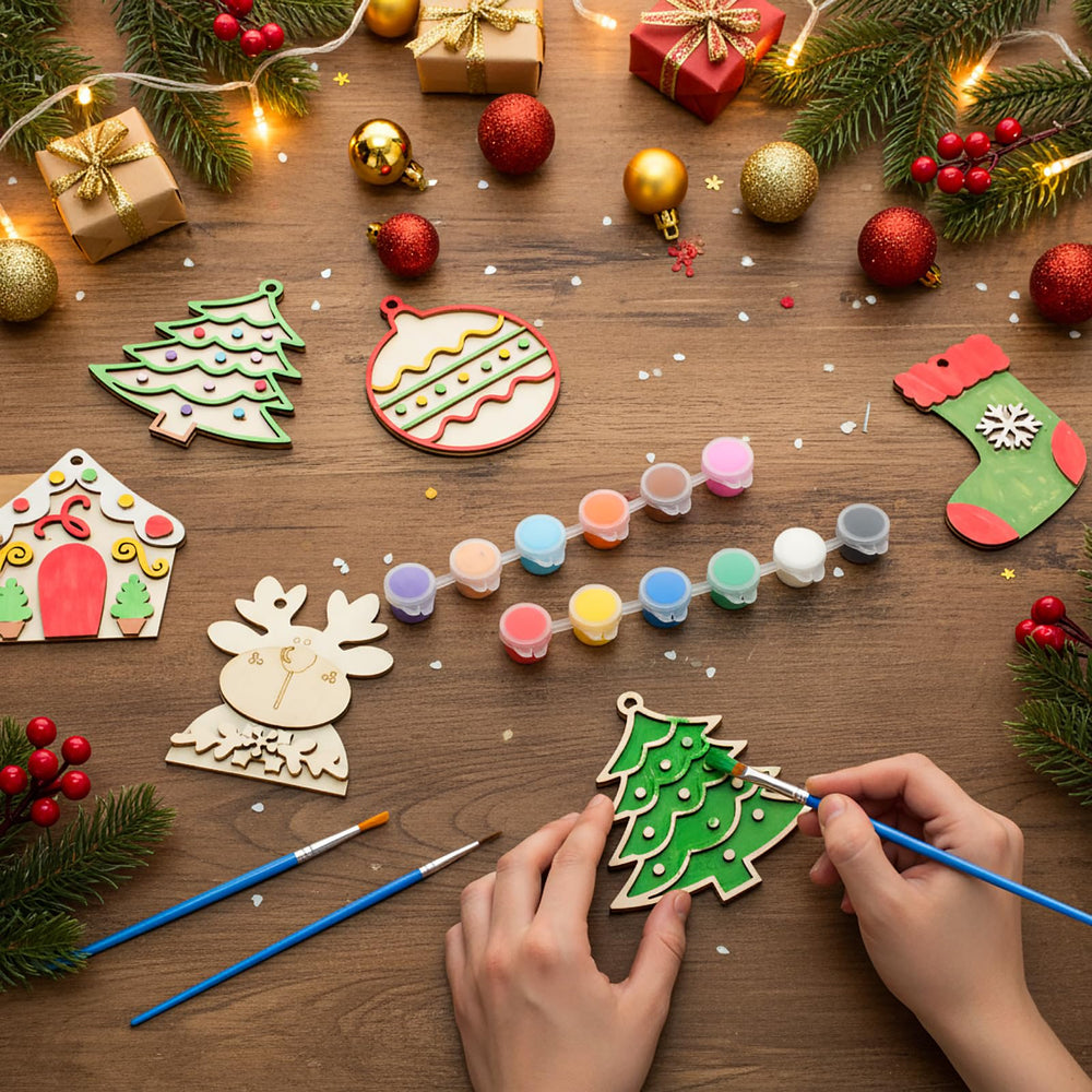 DoubleFill wooden-christmas-ornaments-collection: durable 0.5cm relief shapes for keepsake decorating.