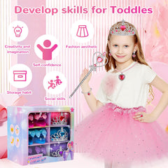 DOUEUREL princess dress-up shoes: non-slip soles for safe indoor fun