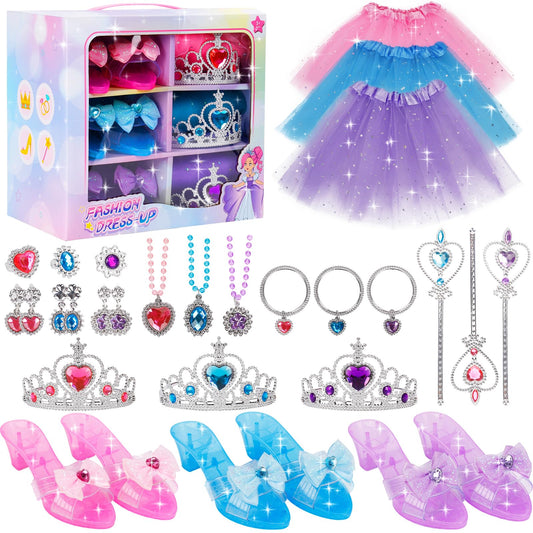 DOUEUREL princess dress-up skirts: colorful and stretchy for imaginative play at home