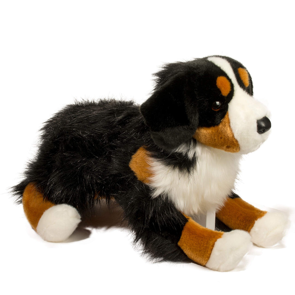 Douglas Alps Bernese Mountain Dog plush close-up face with soulful eyes