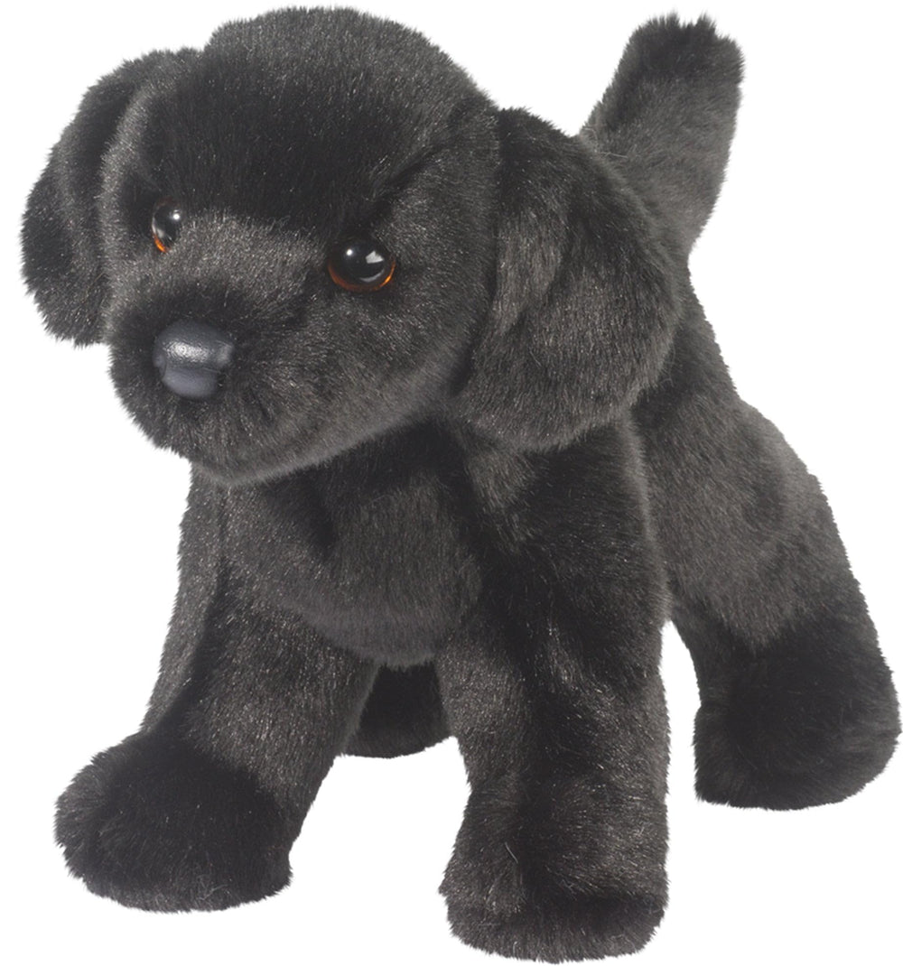 Douglas Bear Black Lab plush toy with lifelike coat for cuddles and plays.