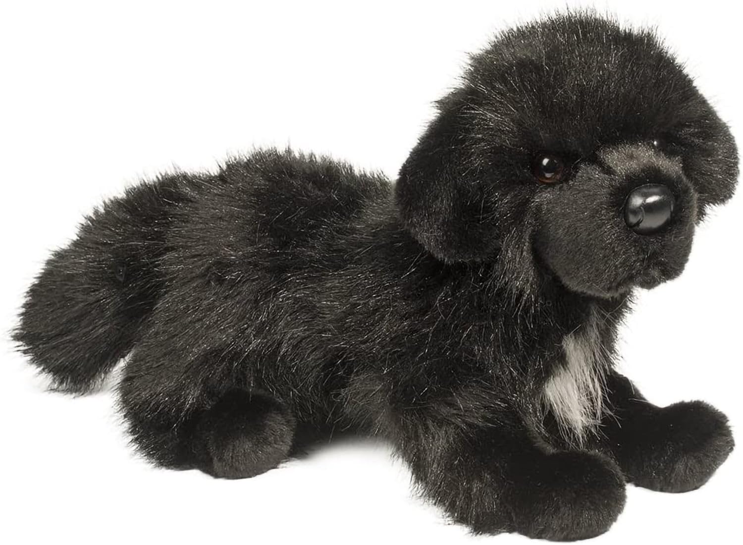 Douglas Bundy Newfoundland dog plush with lifelike amber eyes for cuddling and play.