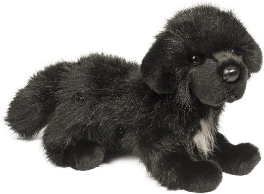 Douglas Bundy Newfoundland dog plush with lifelike amber eyes for cuddling and play.