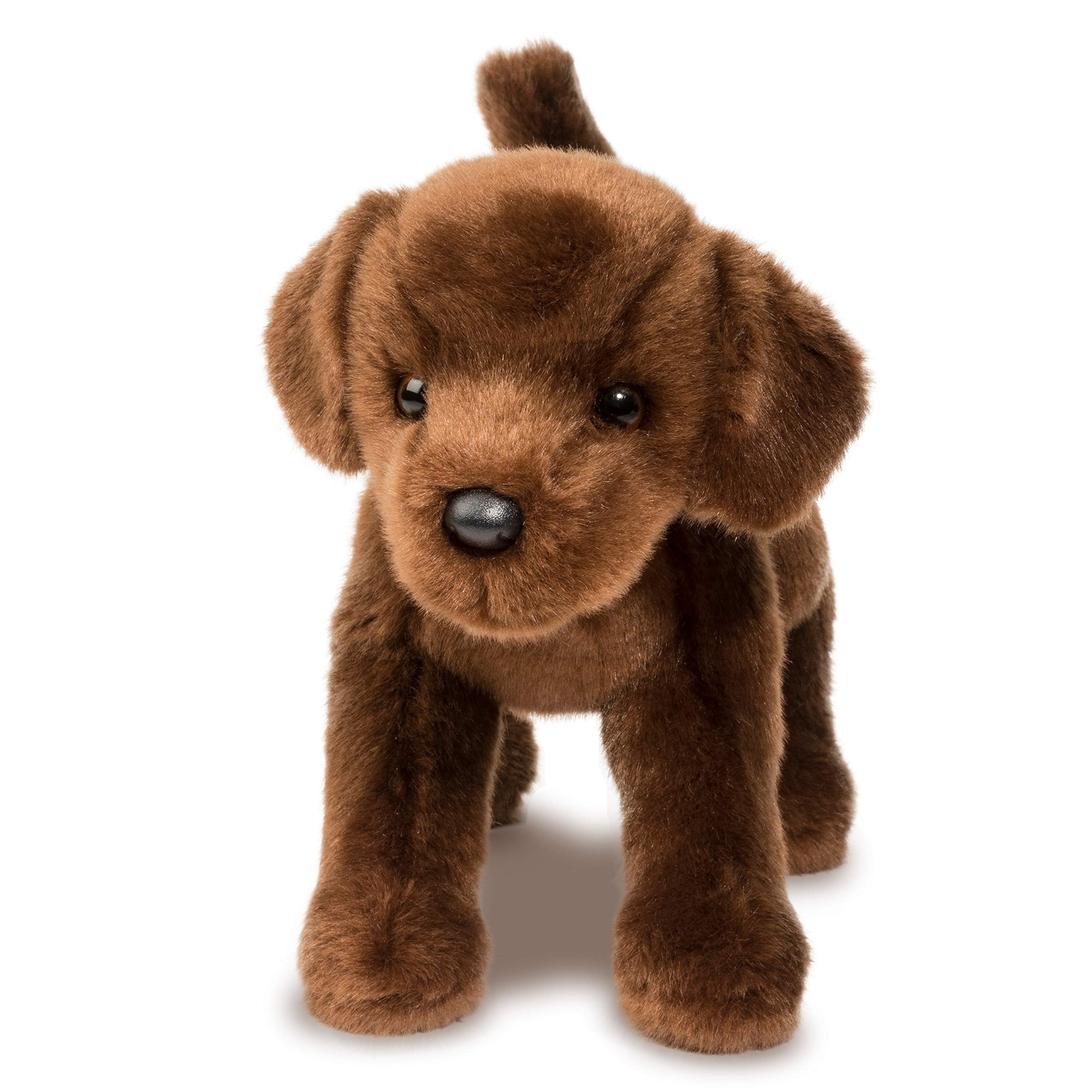Douglas C.C. Bean Chocolate Lab plush full body pose ready for imaginative pretend friends.