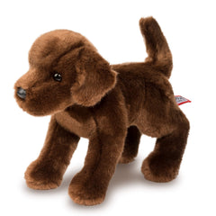 Douglas C.C. Bean Chocolate Lab plush in a hug-ready stance encouraging comforting companionship.