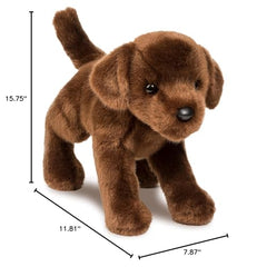 Douglas C.C. Bean Chocolate Lab plush safe for ages 24 months and up.