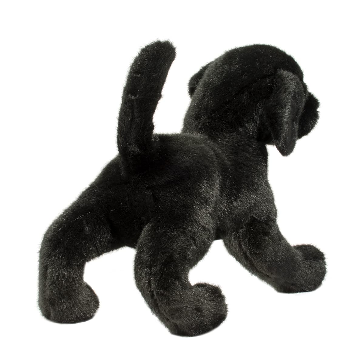 Douglas Chester Black Lab plush measures 16 inches for a lifelike puppy companion.