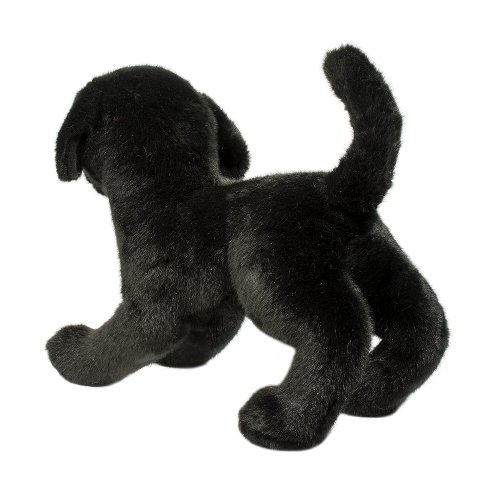 Douglas Chester Black Lab plush expressive eyes enhance lifelike storytelling.