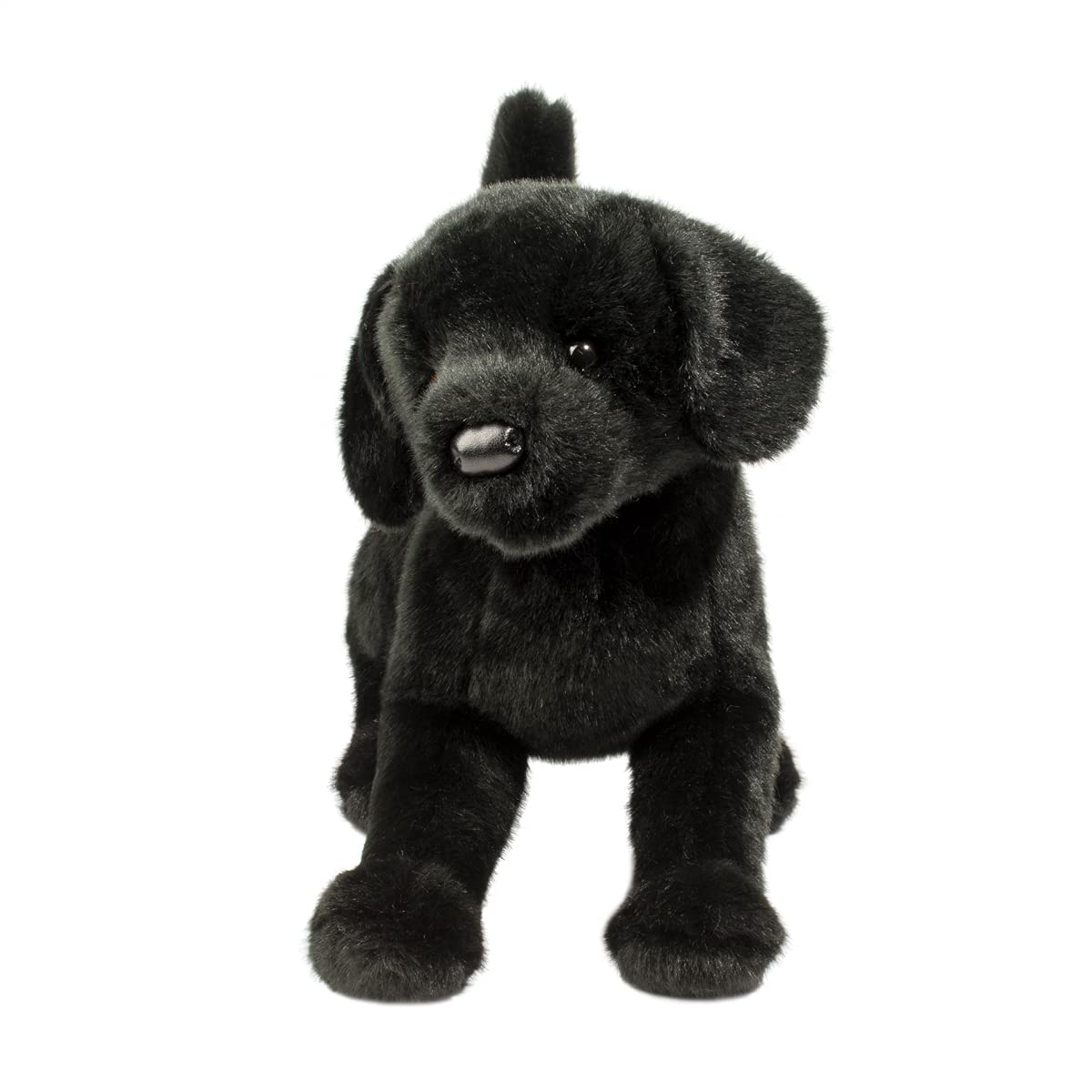 Douglas Chester Black Lab plush with huggable soft fur for cozy cuddling.