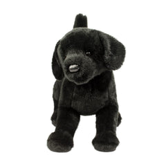 Douglas Chester Black Lab plush with huggable soft fur for cozy cuddling.