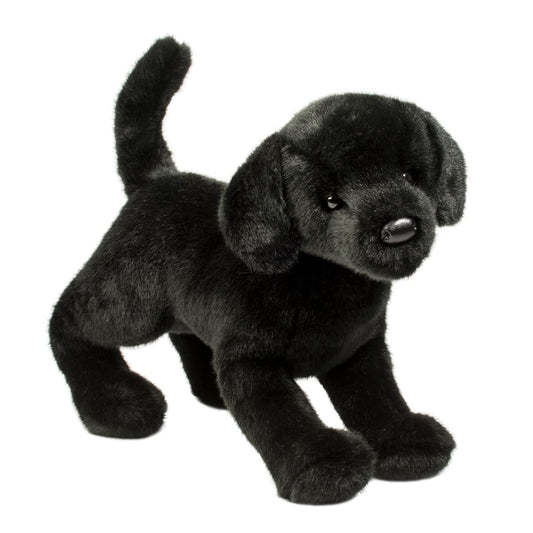 Douglas Chester Black Lab plush with realistic design for comforting companionship.