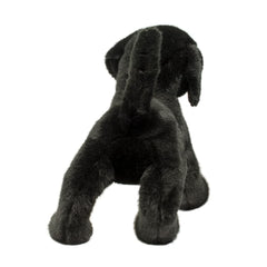 Douglas Chester Black Lab plush leatherette nose adds realism during pretend play.