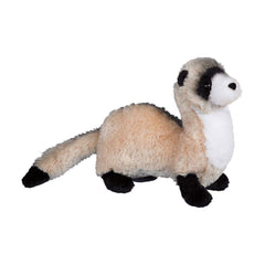 Douglas Dapper Ferret plush face with bright eyes, ideal cuddle companion.