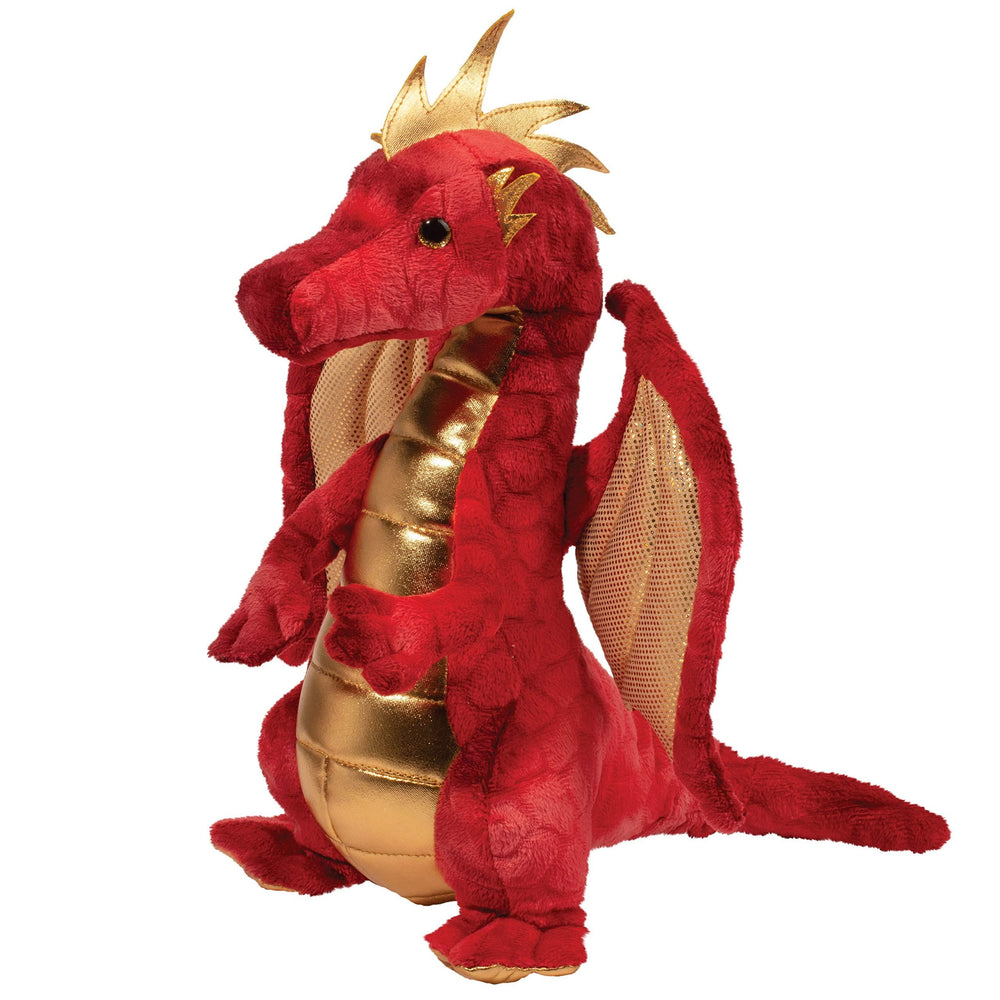 Douglas Eugene Red Dragon Plush 6in cuddly bedtime companion.