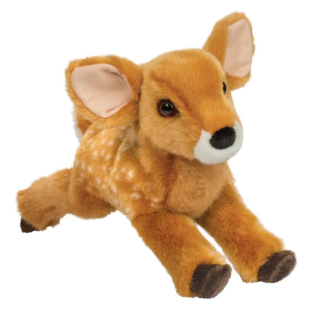 Douglas Fern plush deer fawn – front view with soft fur for comforting hugs.