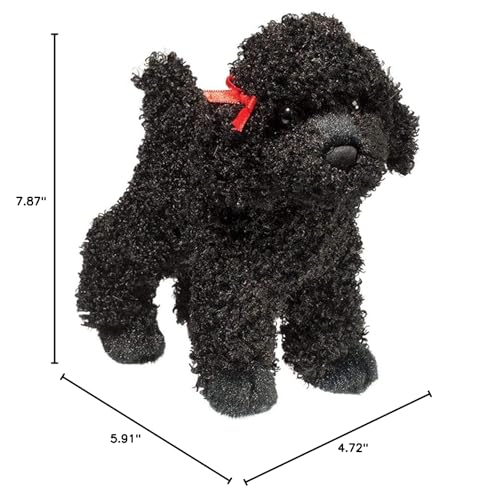 Douglas Gigi plush features textured fur and red ribbon for lively, take-along play.