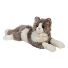 Douglas Gretta DLux Cat plush in laying pose drapes over your lap for cozy cuddles.
