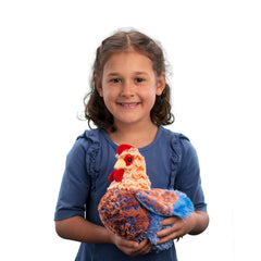 Douglas Henrietta Blue Lace Hen feathery texture for realistic play.
