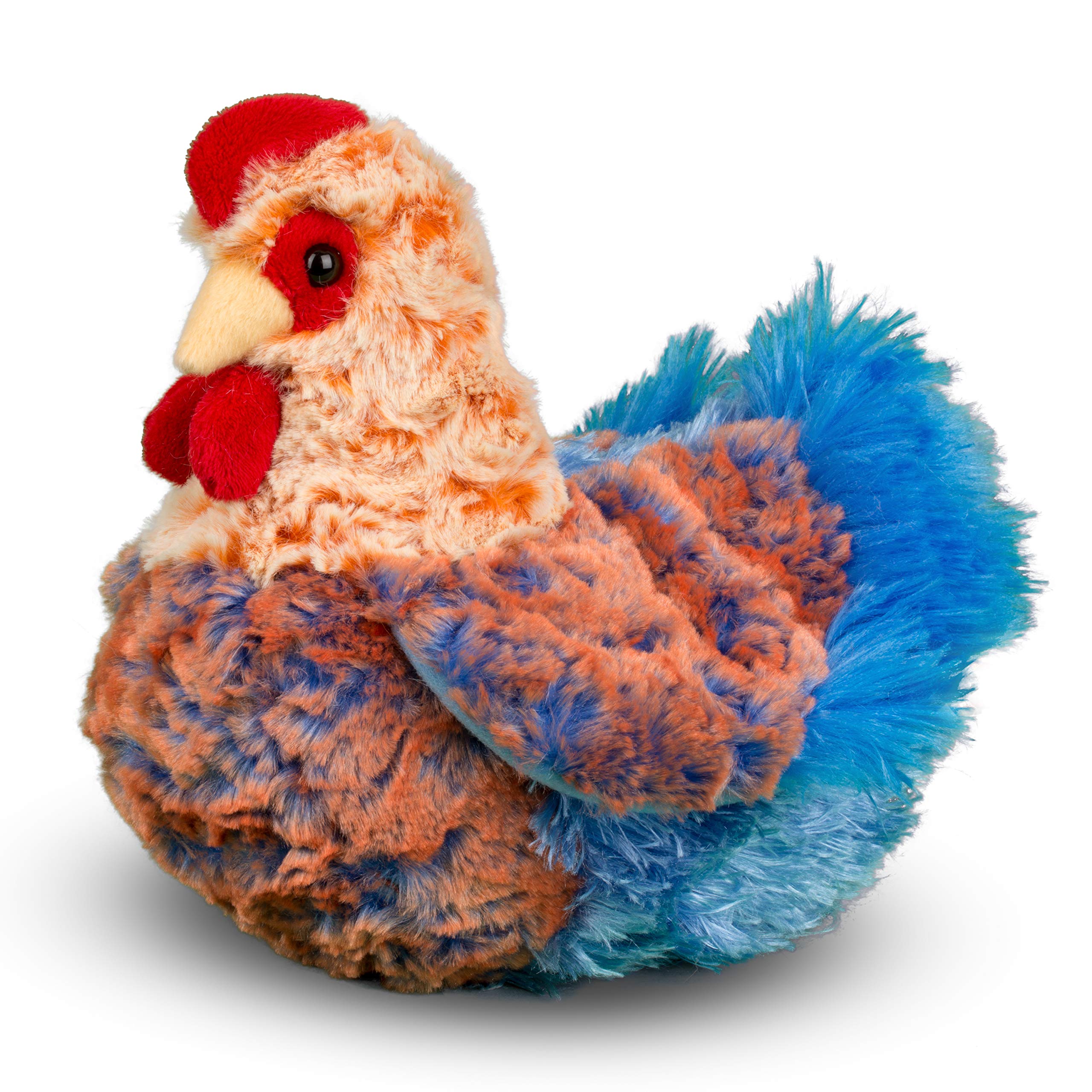 Douglas Henrietta Blue Lace Hen, front view, cuddly display piece for nurseries and shelves.