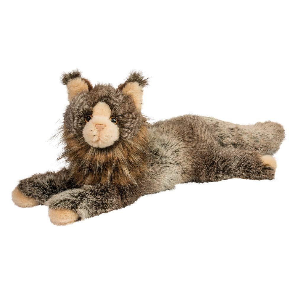Douglas Oscar Maine Coon Cat plush with lifelike eyes for comforting companionship.