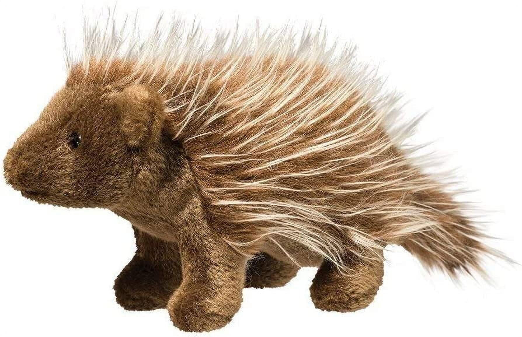 Douglas Percy Porcupine plush face detail with expressive eyes for lifelike charm.