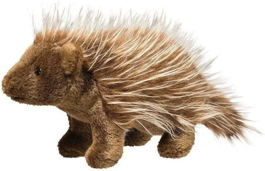 Douglas Percy Porcupine plush face detail with expressive eyes for lifelike charm.