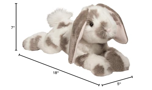 Douglas Ramsey Gray Spotted Bunny with floppy ears, ideal for posing and storytelling