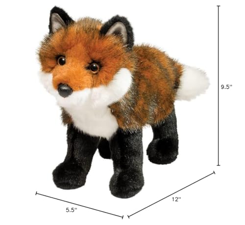 Douglas Scarlett red fox plush in stand-up pose for woodland adventures