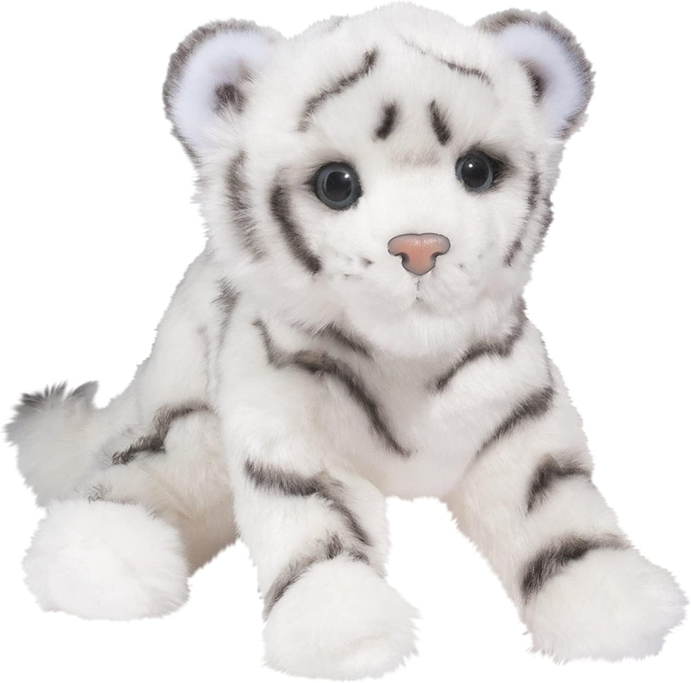 Douglas Silky White Tiger Cub plush for cozy hugs and imaginative play