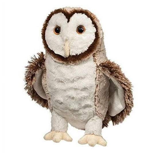 Douglas Swoop barn owl plush offers soft texture and weighted feel for comforting hugs.