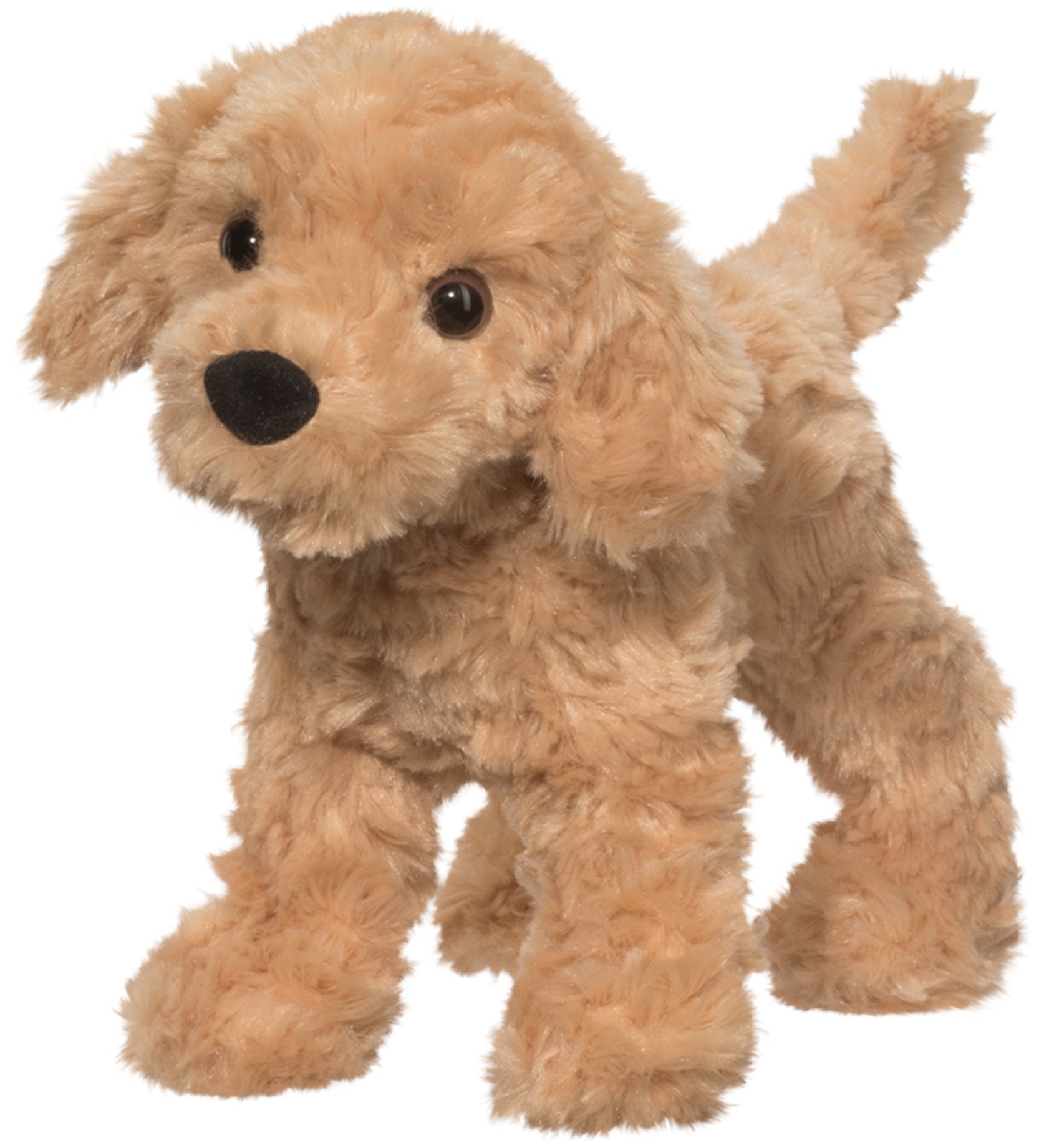 Douglas Thatcher Golden Retriever plush in a stand-up pose for imaginative play and cuddles.